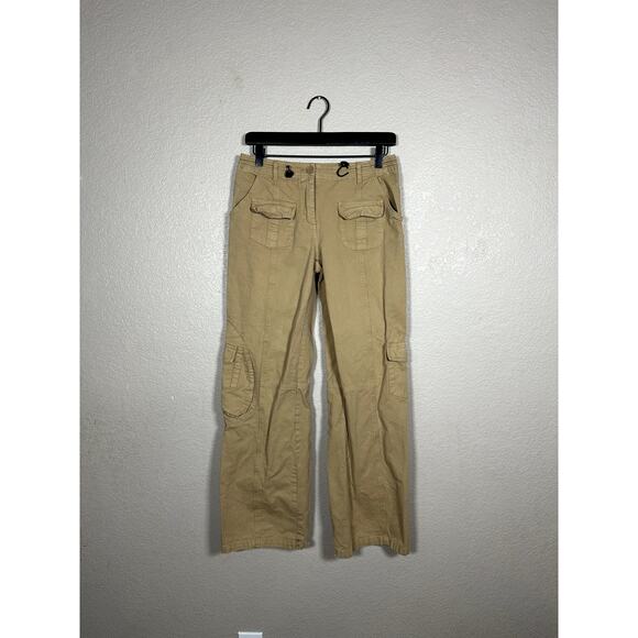 Brandy Melville Tan Cargo Pant Y2K Style Mid Lower Rise One Size - Picture 1 of 9